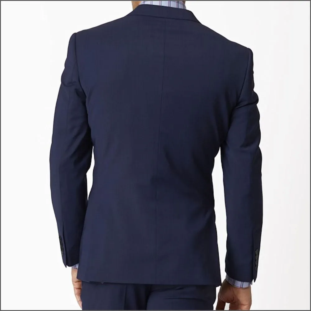 Brook Taverner Cassino Blue Fashion Fit Washable Crease Resistant Suit***