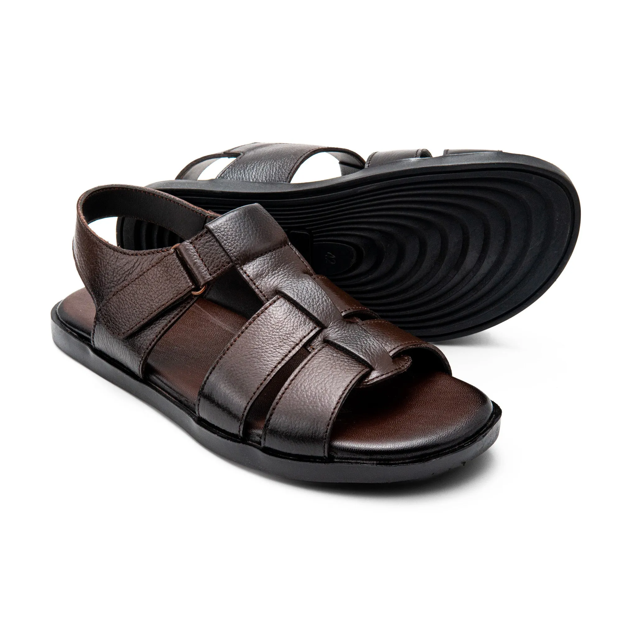 Cross Strap Men Leather Sandal