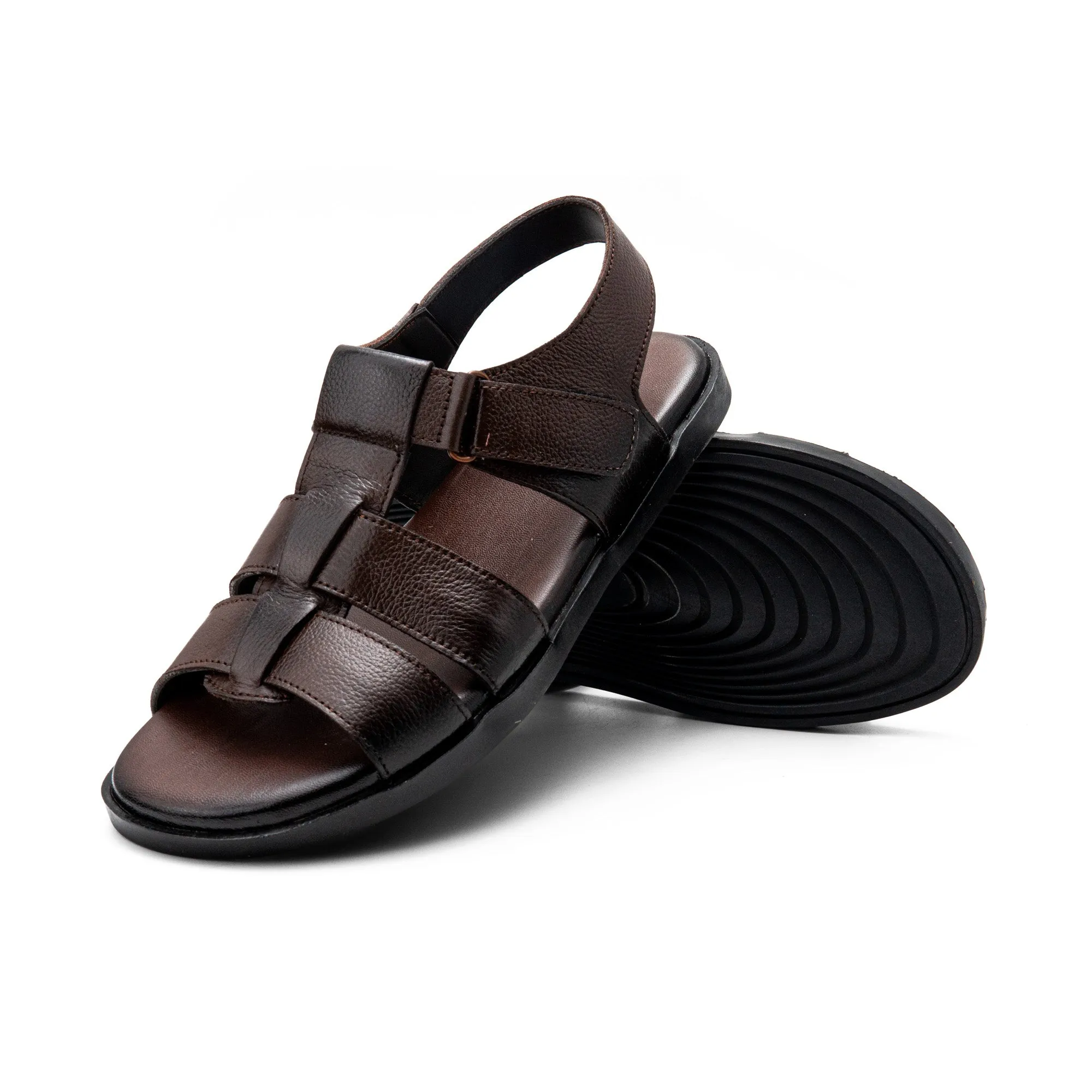 Cross Strap Men Leather Sandal