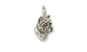 Brussels Griffon Charm Handmade Sterling Silver Dog Jewelry GF12-C