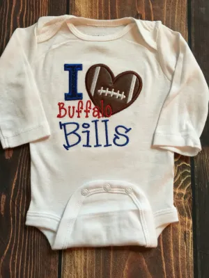 Buffalo Bills Baby Girl Football Shirt or Baby Bodysuit – Sizes Newborn to XL 14