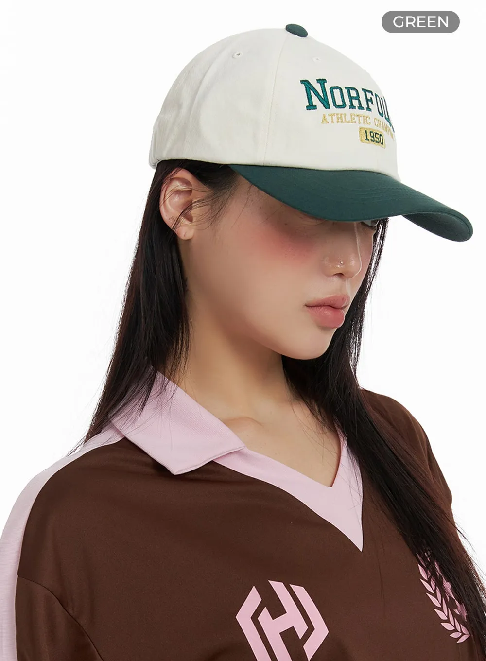 Embroidered Color Block Cap IF421