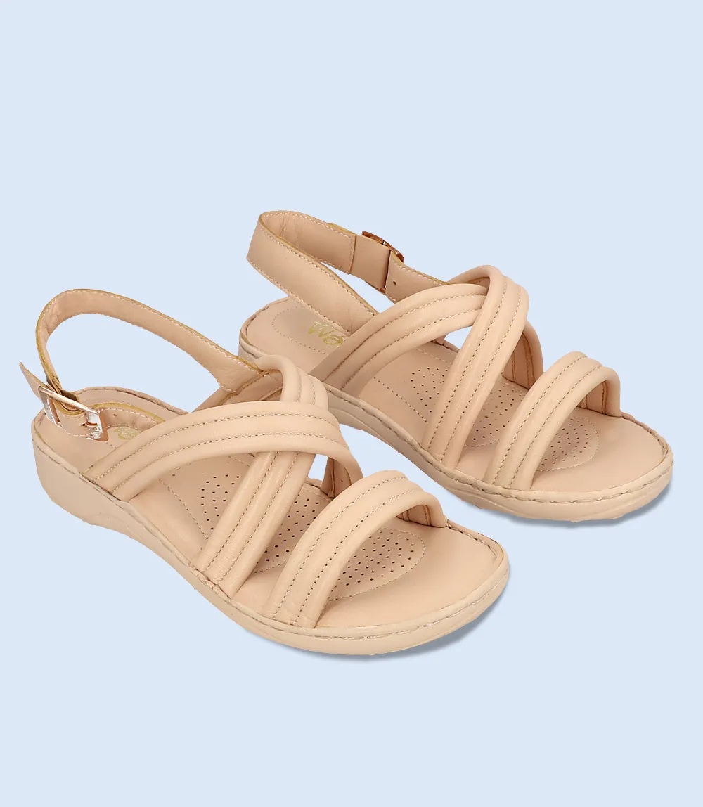 BW7201-BEIGE-Women Comfort Sandal