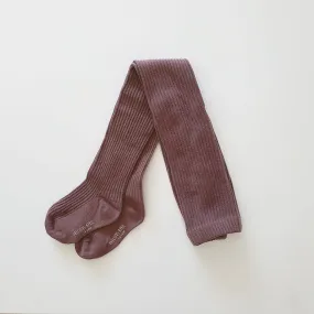 Callie Cotton Tights - Plum