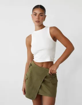 Calypso Mini Skirt (Khaki)