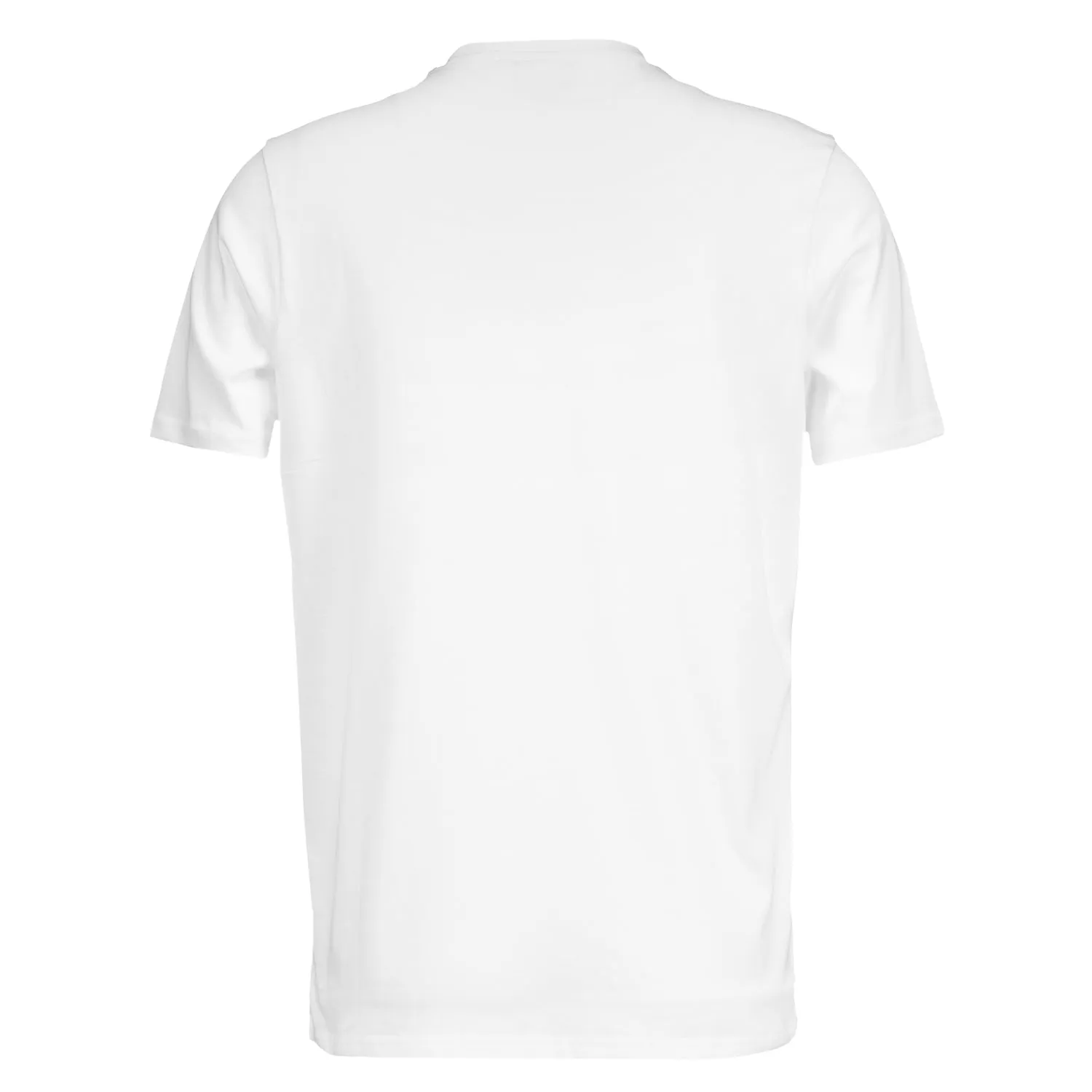 Mens Eco Essentials White T-Shirt with Real Madrid Crest - Sustainable Fashion