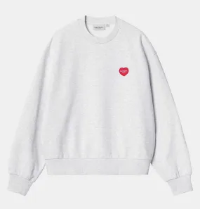 Carhartt WIP Women's Heart Patch Sweatshirt in Ash Heather