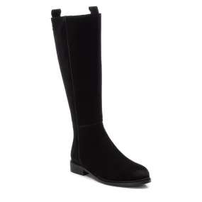 CARMELA Black Suede Knee  Boot  160978