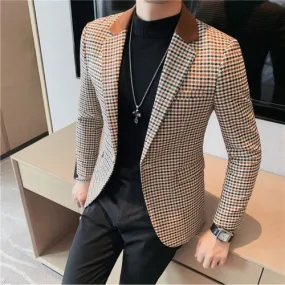 Casual Solid Blazer Jacket for Men