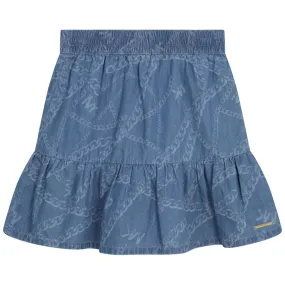 Chambray Logo Skirt