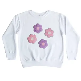 Chenille Flower Sweatshirt