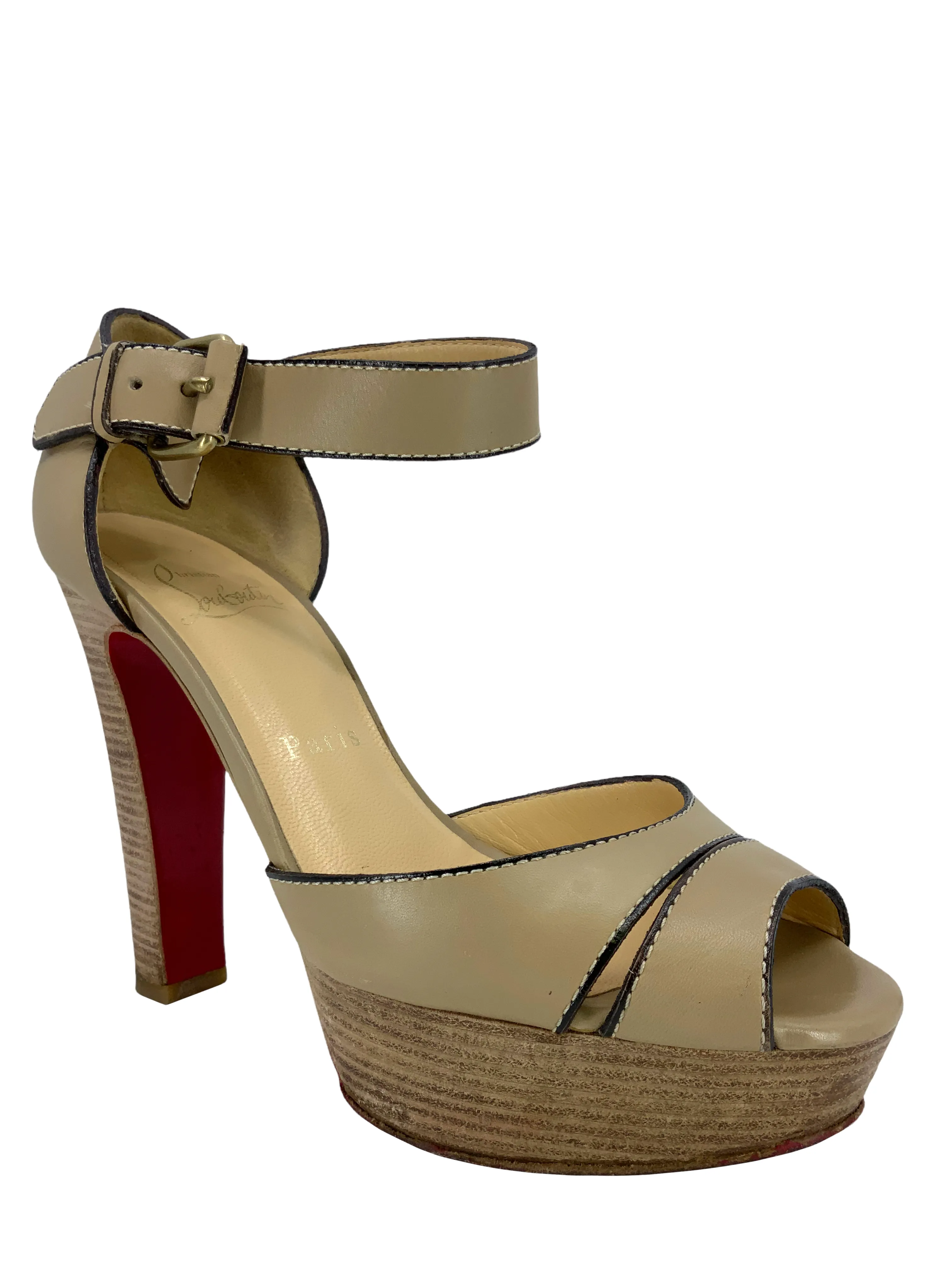 Christian Louboutin Woodaola Platform Sandals Size 7