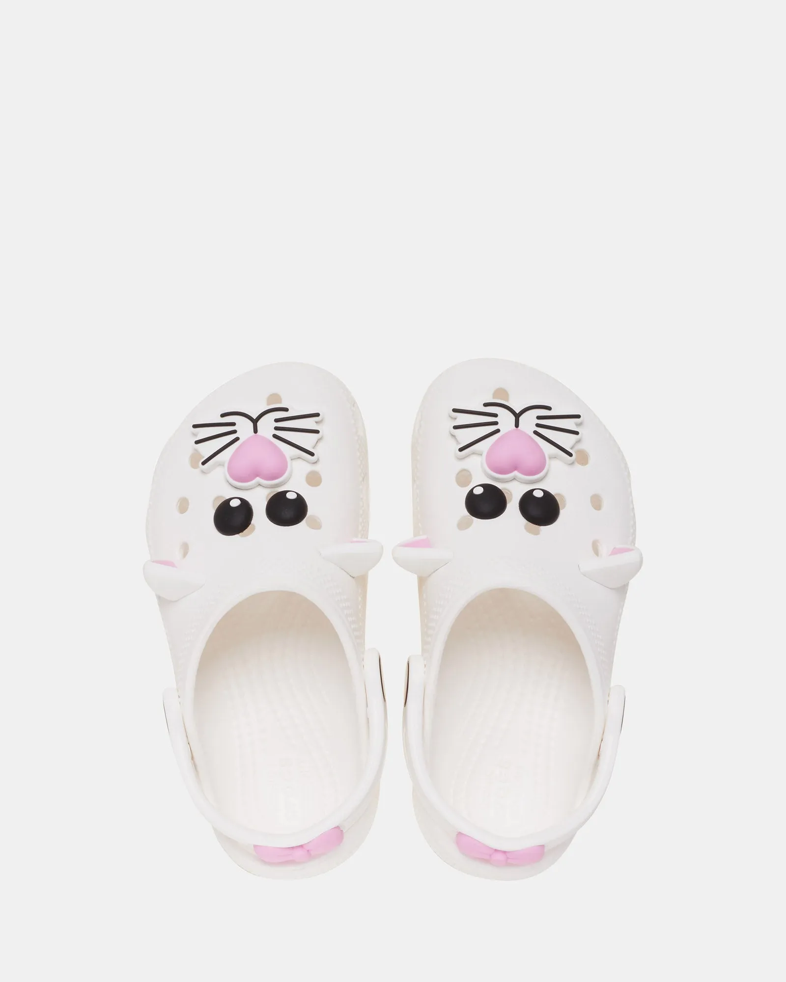 Classic Clog Fun Lab Cat Infant White/Pink