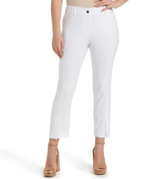 Classic Fit Seamed Straight Leg Crop Pant with Vents