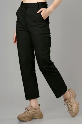 Classic Plain Black Women's Trousers