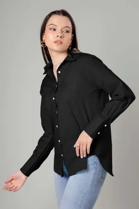 Classic Plain Cotton Shirt For Women