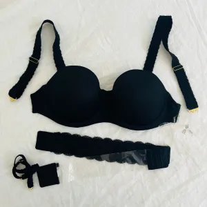 Clear & Black Lace Angelina Set