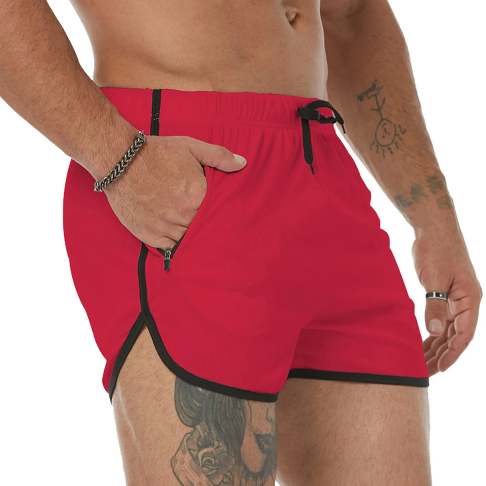 COLORFUL HOOCHIE DADDY 5'' INSEAM RUNNING SHORTS