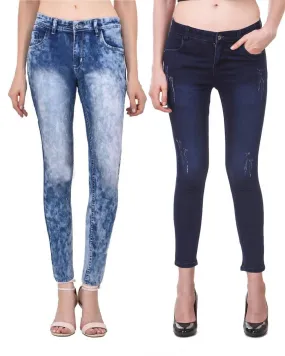 Combo Of 2 Denim Skinny Fit Jeans