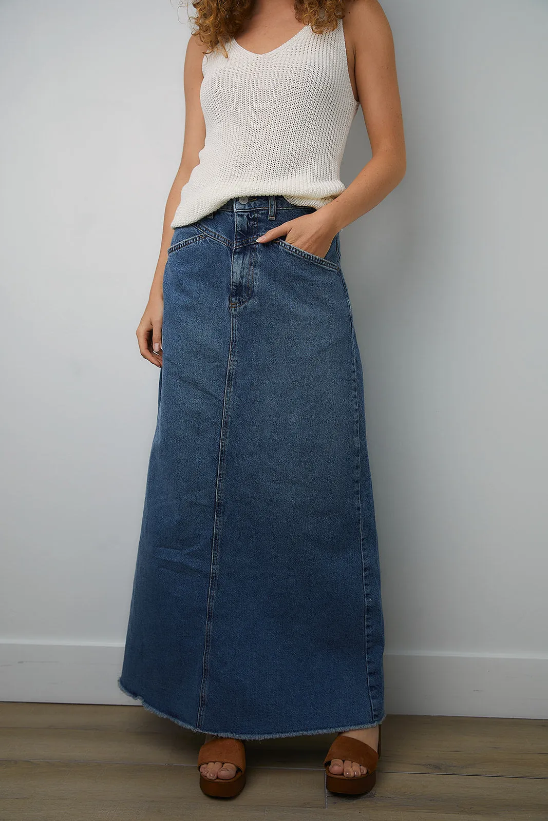 Come As You Are Free People Denim Skirt FINAL SALE