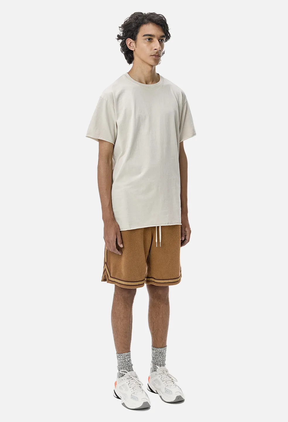 Corduroy Basketball Shorts / Gold