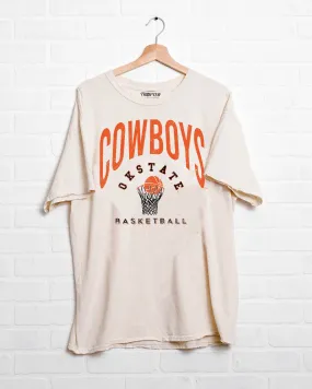 Cowboys Basketball Athletics Off White Thrifted Tee