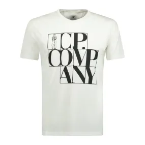 CP COMPANY Logo Print Sailor T-Shirt White