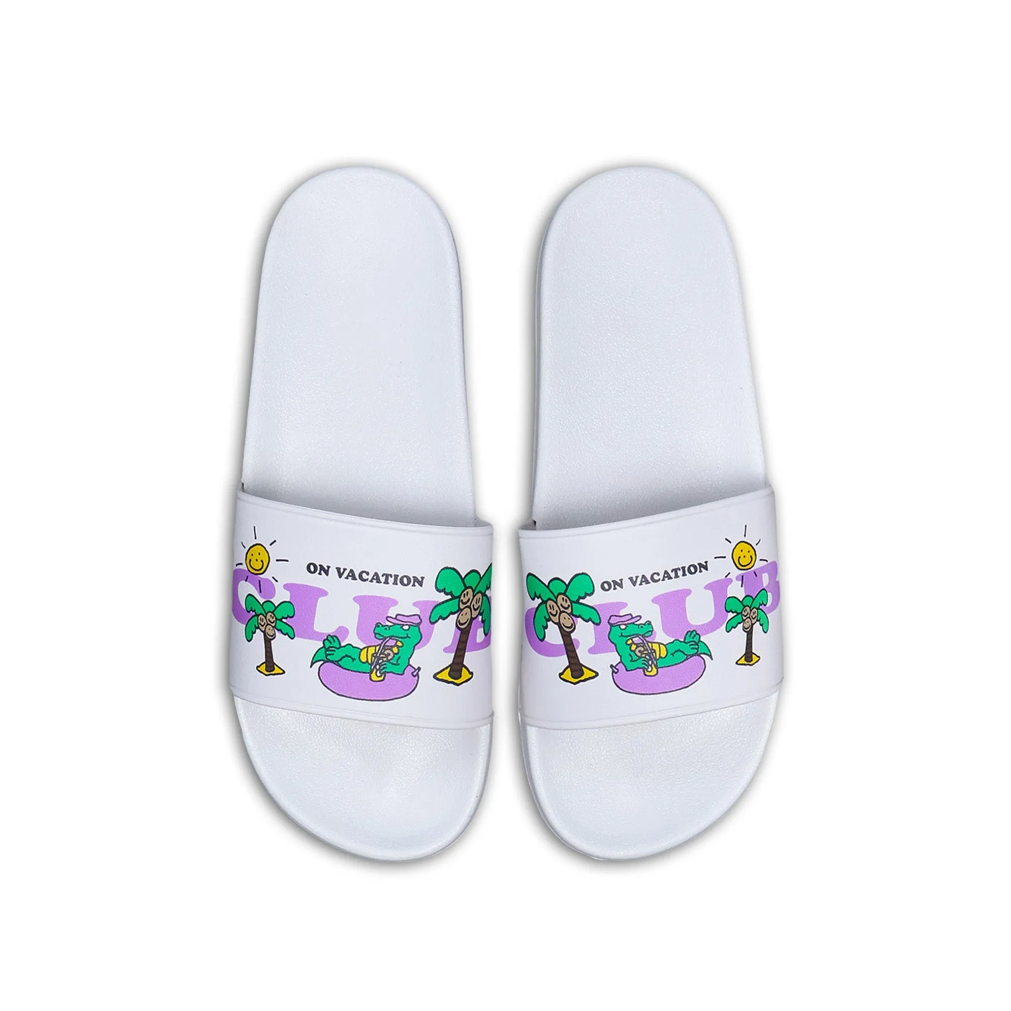 Crocodile Slippers - White