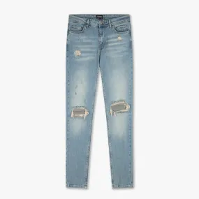 CROYEZ CH1 DISTRESSED JEANS - LIGHT BLUE/ANTRA