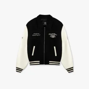 Croyez Oversized Varsity Jacket | Black/White