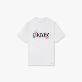 CROYEZ PINK FLAMINGO T-SHIRT - WHITE