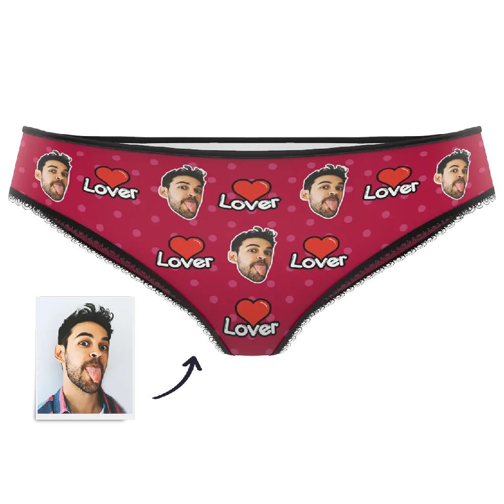 Custom Face Colorful Women's Panties-Lover