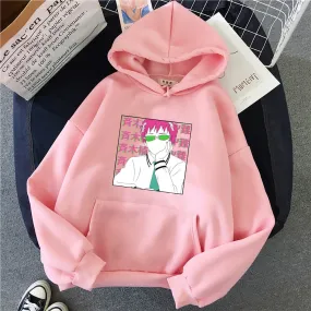 Cute Saiki K Anime Hoodies Sweatshirt Harajuku Warm Pullover Style Hoodie