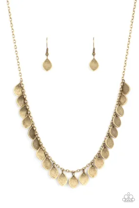 Dainty DISCovery - Brass Paparazzi Necklace