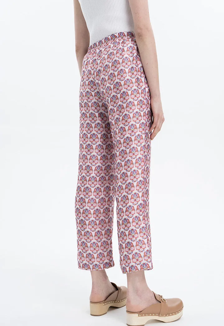 Damask Ethnic Pattern Pants