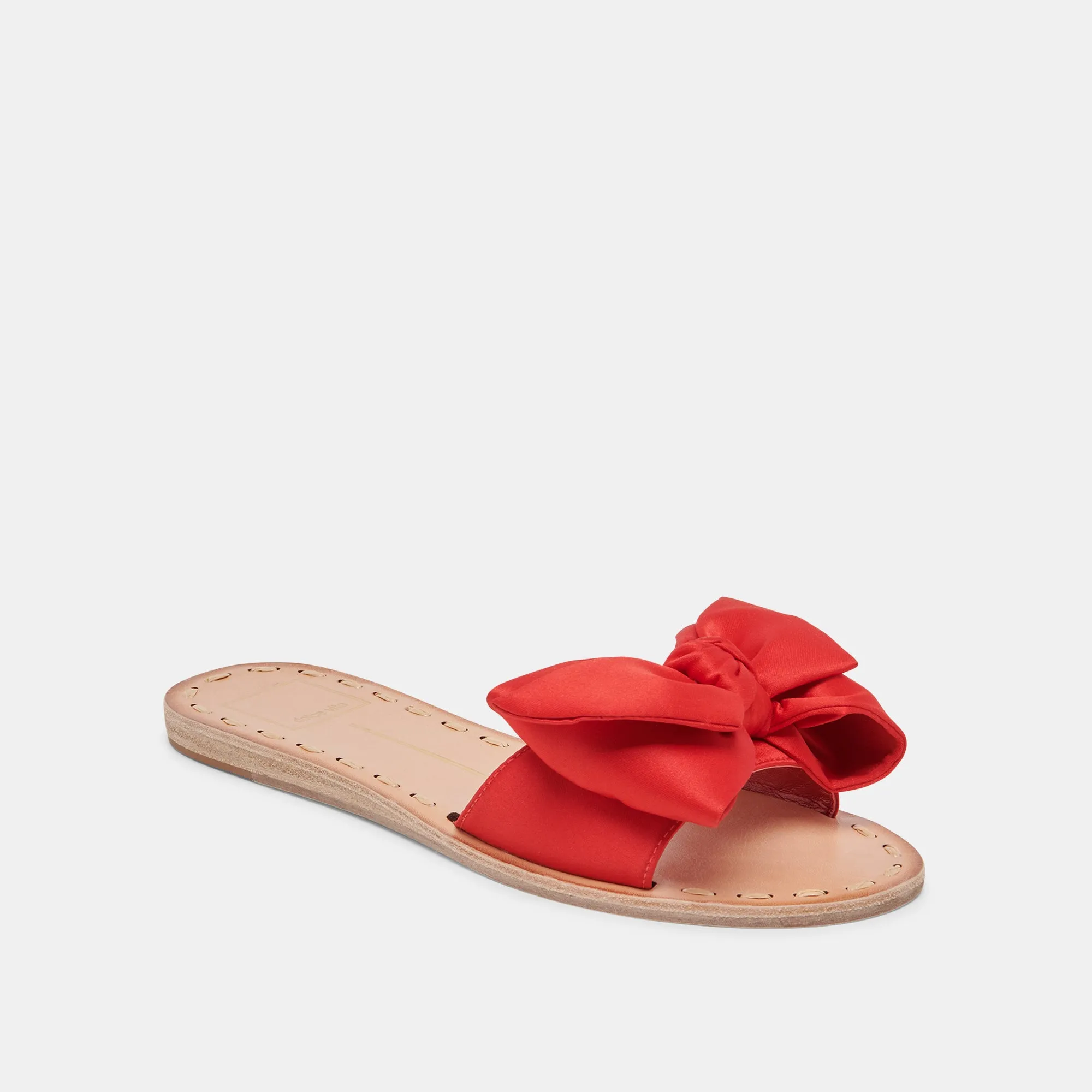 DARSEY SANDALS RED SATIN