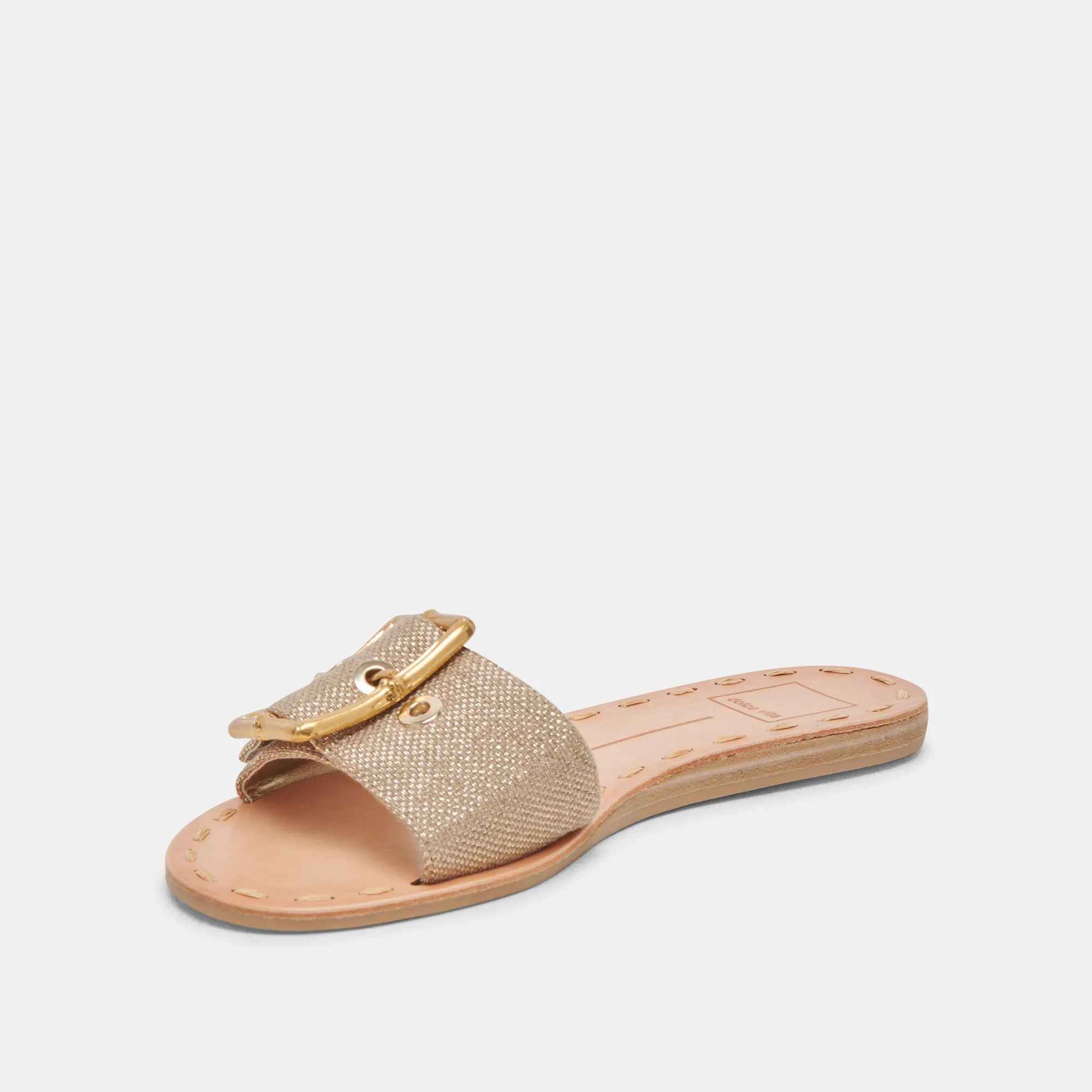 DASA SANDALS LIGHT GOLD RAFFIA