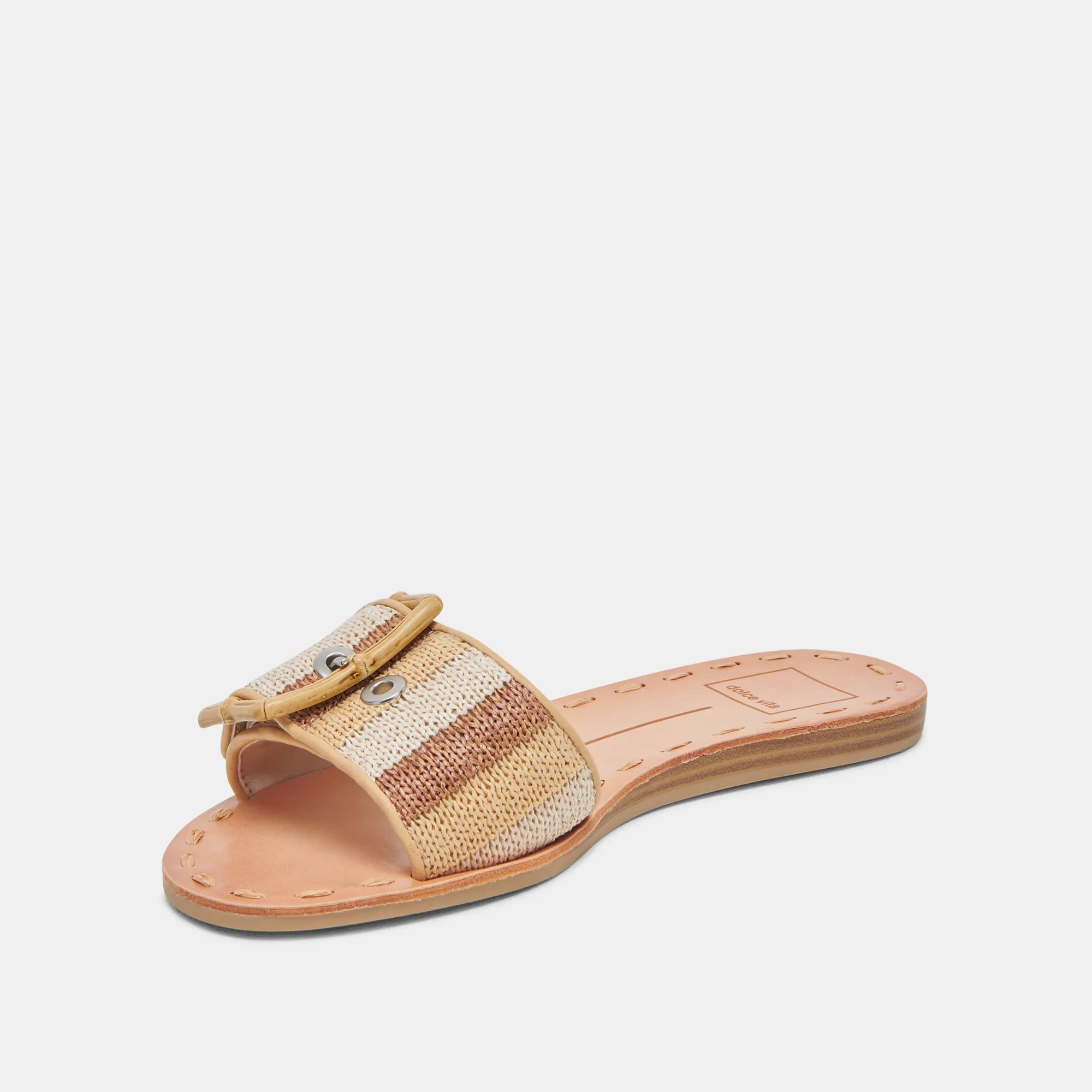 DASA SANDALS TAN MULTI RAFFIA