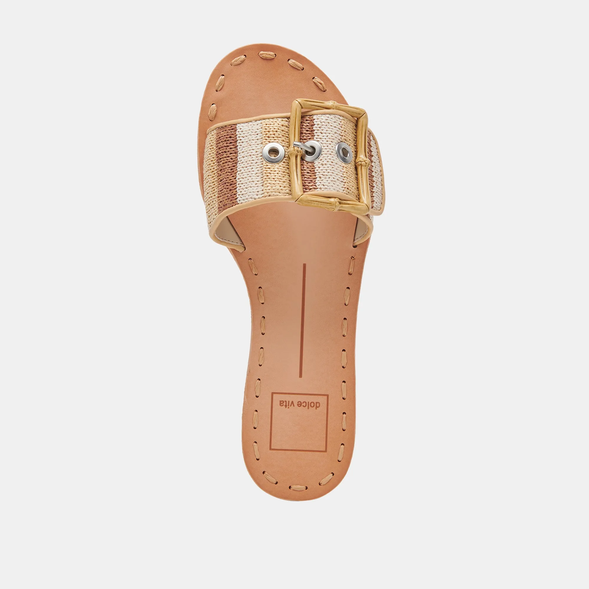 DASA SANDALS TAN MULTI RAFFIA