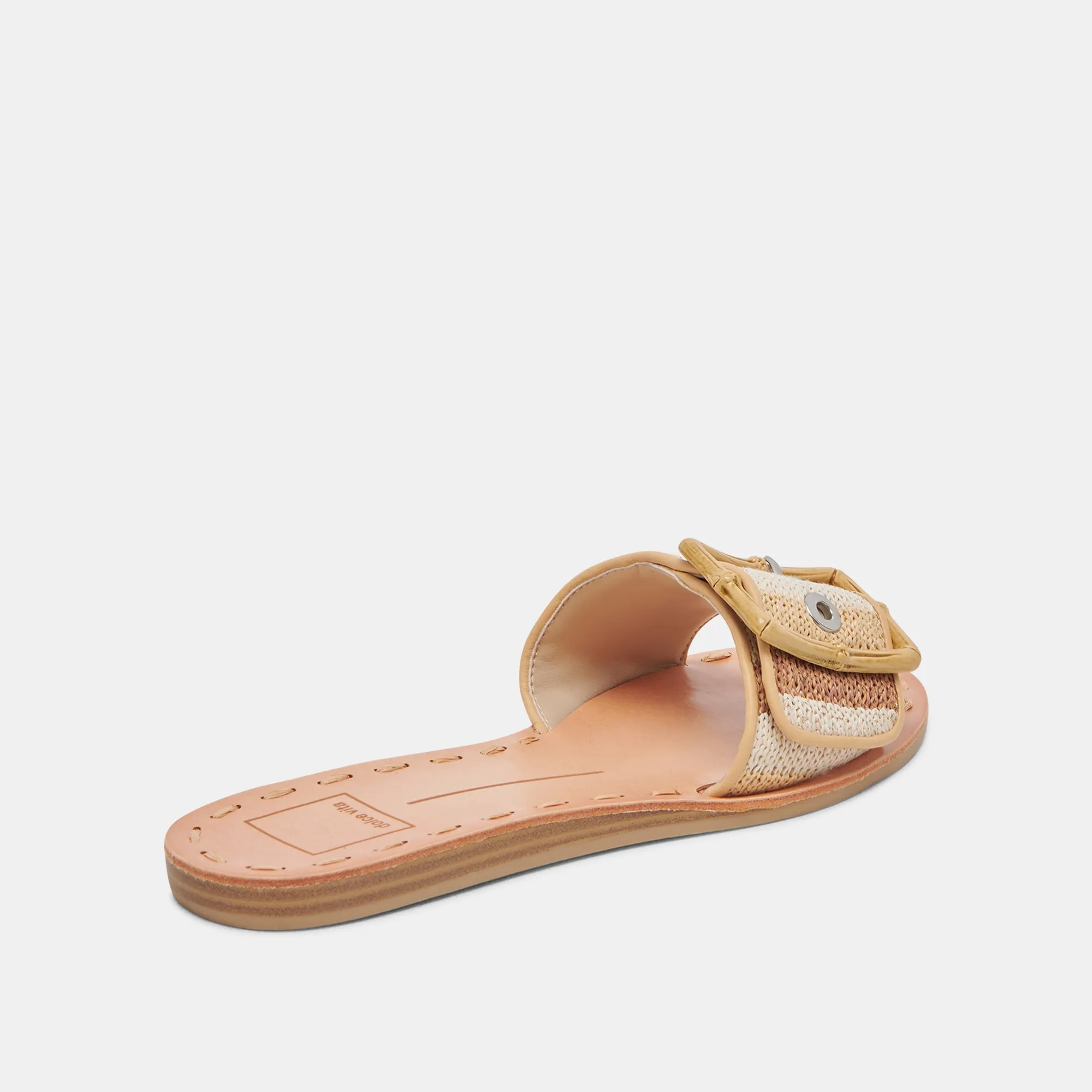 DASA SANDALS TAN MULTI RAFFIA