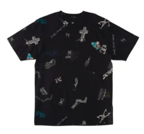 DC - SCRIBBLE T-SHIRT - Black Scribble Print