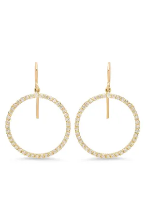 DIAMOND OPEN CIRCLE EARRINGS