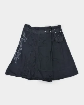 Diesel Black Flame Skirt 2000's