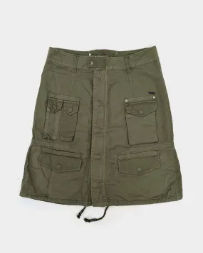 Diesel Cargo Zipped Green Skirt 2000's