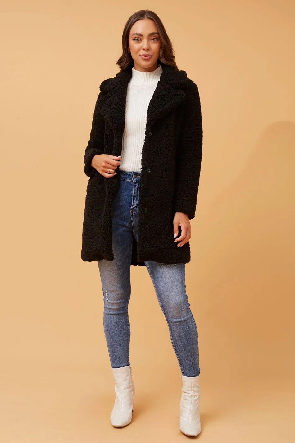 DONELLA TEDDY FAUX FUR COAT