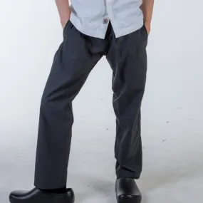 Drawstring Chef pants Charcoal grey color