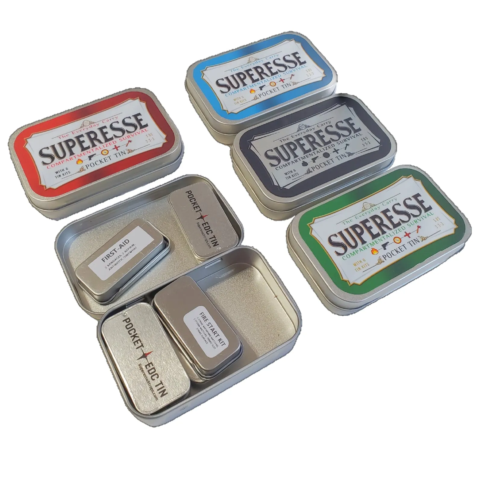 EDC Pocket Tin - Compartmentalized Survival Kits