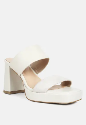 Eddlia Slip On Platform Sandals In Off White