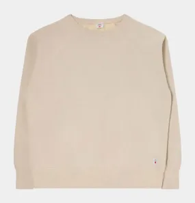 EDWIN Raglan-Sleeve Crewneck in Beige