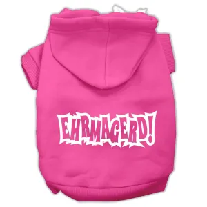 Ehrmagerd Screen Print Pet Hoodies Bright Pink Size Sm (10)